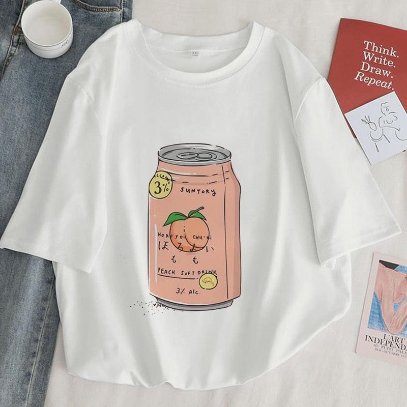 Kawaii Peach Juice T-Shirt - New, T-Shirt - Kawaii Bonjour
