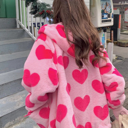 Kawaii Harajuku Heart-Shaped Jacket & Coat