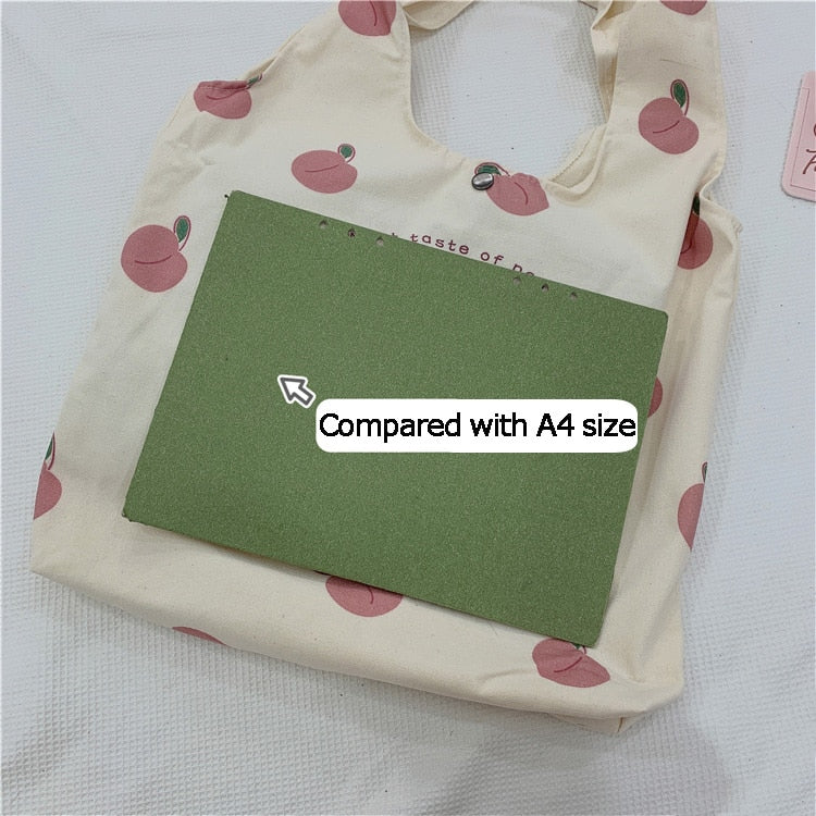 Kawaii JK Style Peach Tote Bag