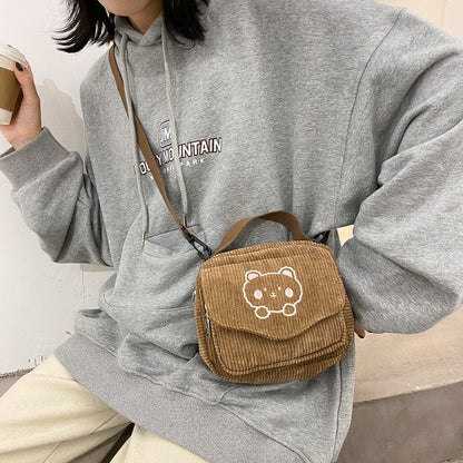Kawaii Bear Preppy Style Bag - Crossbody Bag, Shoulder Bag - Kawaii Bonjour