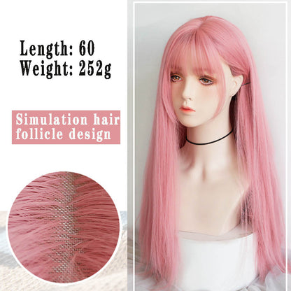 Kawaii Fashion Long Straight Wig Bangs