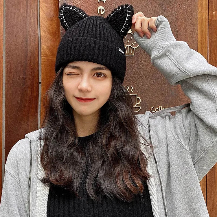 Kawaii Kitty Cat Ears Beanie Hat