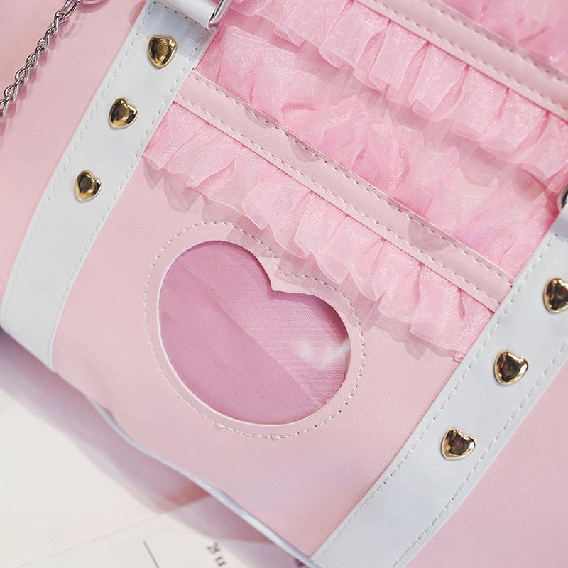 Kawaii Harajuku JK Lolita Lace Heart Bag