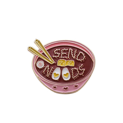 Cartoon Ramen Sushi Japanese Foods Enamel Pins