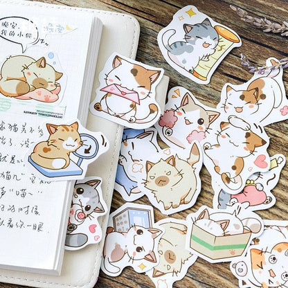 Kawaii Naughty Cats Stickers - Stickers - Kawaii Bonjour