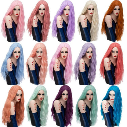 Cosplay Natural Multi Color Long Wavy Wigs