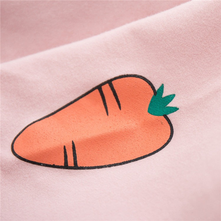 Kawaii Bunny Carrot Drawstring Sweatshirt Hoodie
