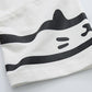 Cat Ear Paw Drawstring Letter Hooded T-Shirt