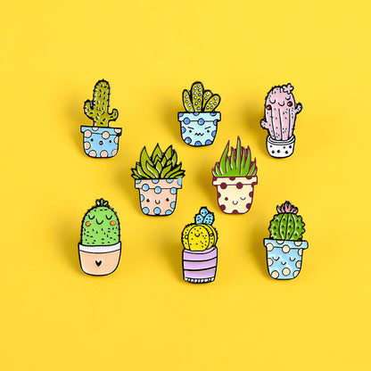 Kawaii Plants Enamel Pins