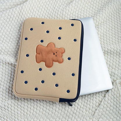 Kawaii Biscuits Bear iPad & Laptop Sleeve - iPad & Laptop Sleeve - Kawaii Bonjour