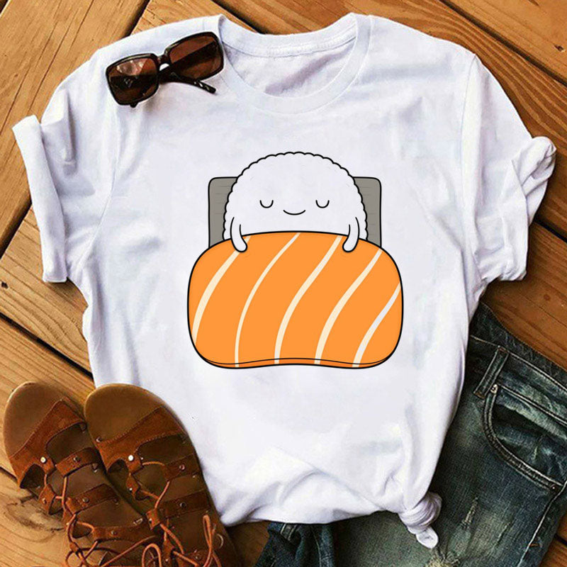 Kawaii Sleeping Sushi T-Shirt - New, T-Shirt - Kawaii Bonjour