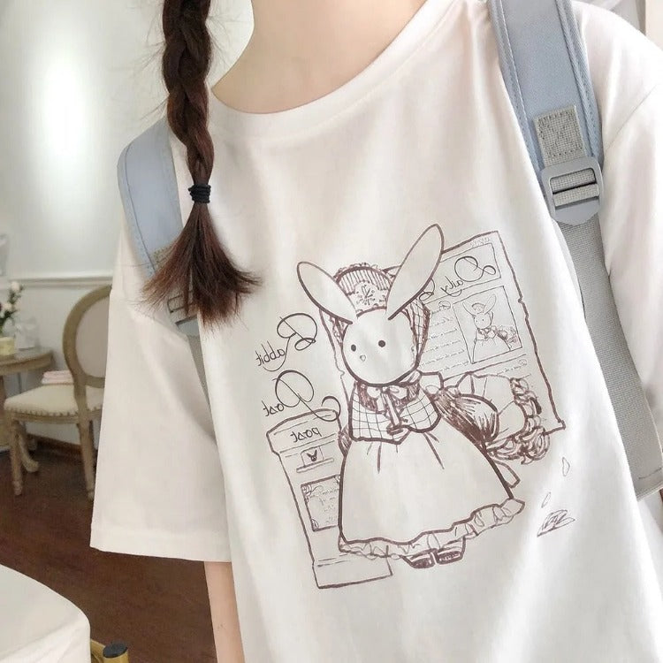 Kawaii Miss Rabbit T-Shirt - New, T-Shirt - Kawaii Bonjour