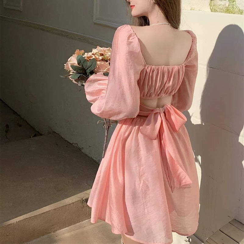 Vintage Elegant Backless Dress - Dress, Trending - Kawaii Bonjour