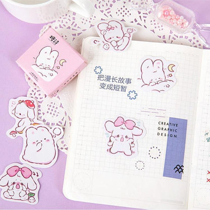Kawaii Cute Ribbon Rabbit Stickers - Stickers - Kawaii Bonjour