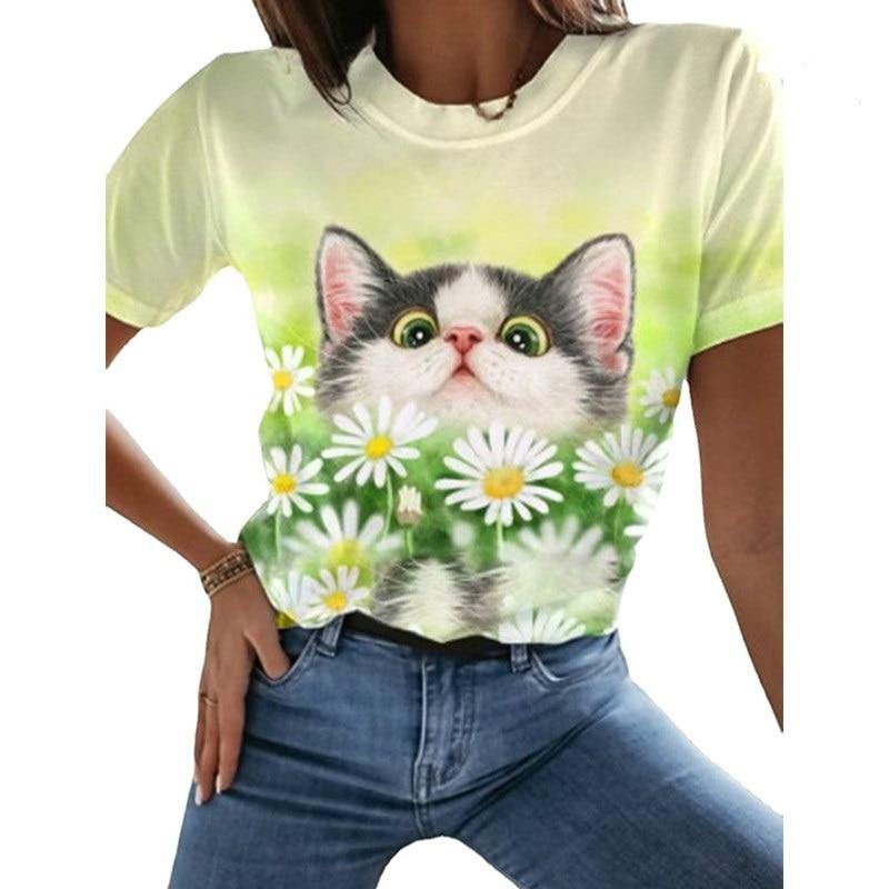 3D Peekaboo Cat T-Shirt - Meowhiskers