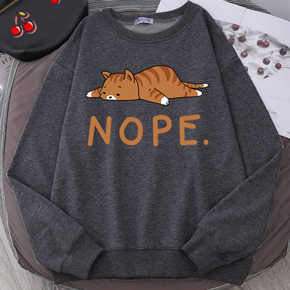 Nope Tired Cat Sweatshirt
