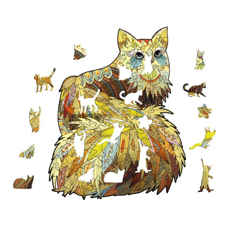Yellow Cat Puzzle - Meowhiskers