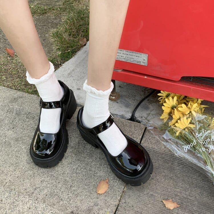 Vintage Lolita Back To School Mary Janes Shoes