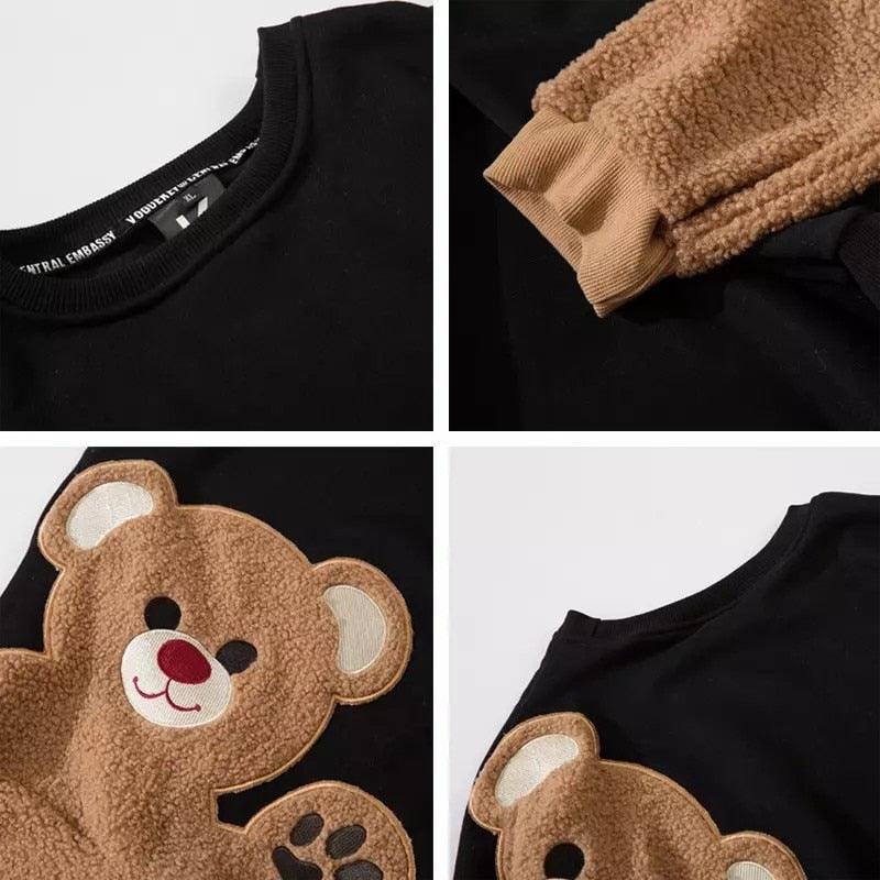 Harajuku Pullover Bear Sweatshirt - Sweater - Kawaii Bonjour