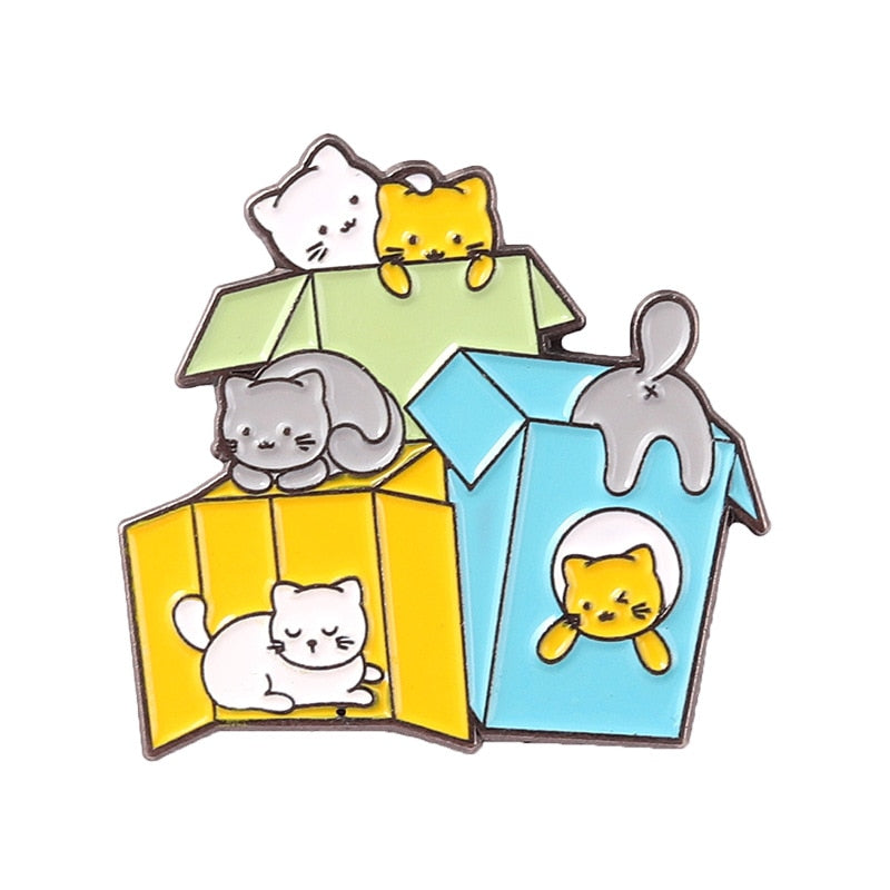 Creative Cartoon Cat Brooch -  - Meowhiskers 