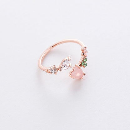 Sweet Exquisite Crystal Temperament Ring