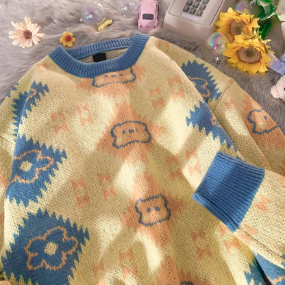 Retro Bear Sweater - Sweater - Kawaii Bonjour