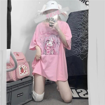 Harajuku Pink Theme Girl T-Shirt