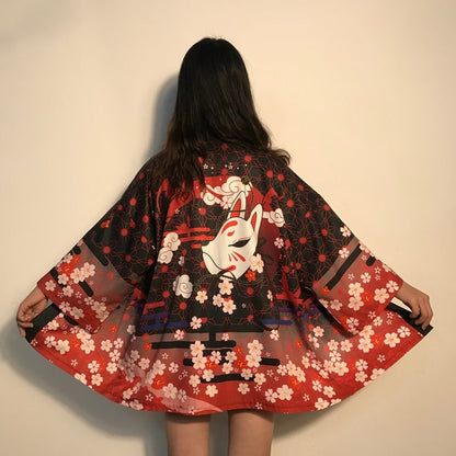Blossom Kitsune Wind Kimono - Kimono, Trending - Kawaii Bonjour