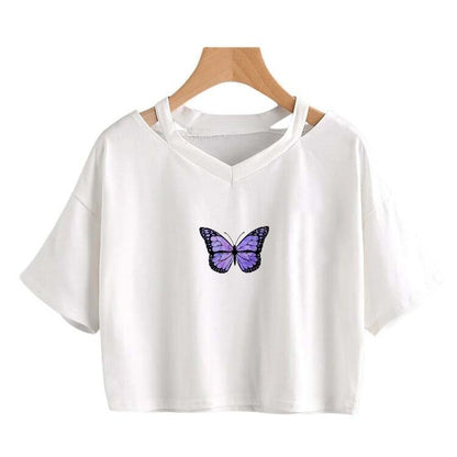 Cartoon Gothic Butterfly T-Shirt