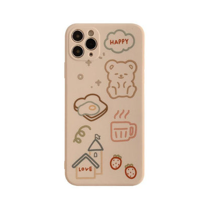 Kawaii Cartoon Breakfast Bear iPhone Case - iPhone Case - Kawaii Bonjour