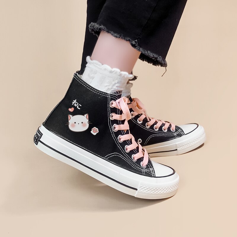 Kawaii Hi Cat & Paw Sneakers - Sneakers - Kawaii Bonjour