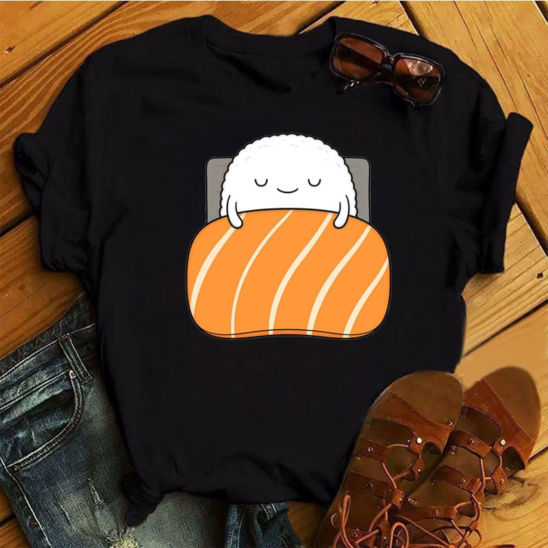 Kawaii Sleeping Sushi T-Shirt - New, T-Shirt - Kawaii Bonjour