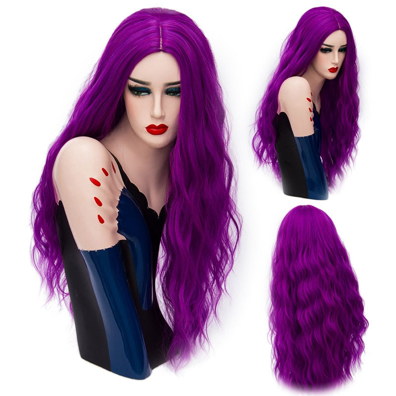 Cosplay Natural Multi Color Long Wavy Wigs