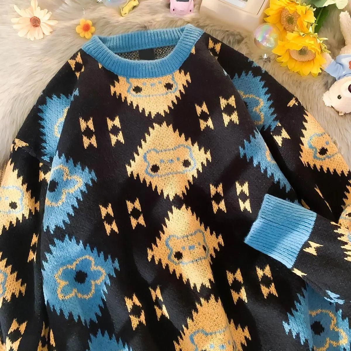 Retro Bear Sweater - Sweater - Kawaii Bonjour