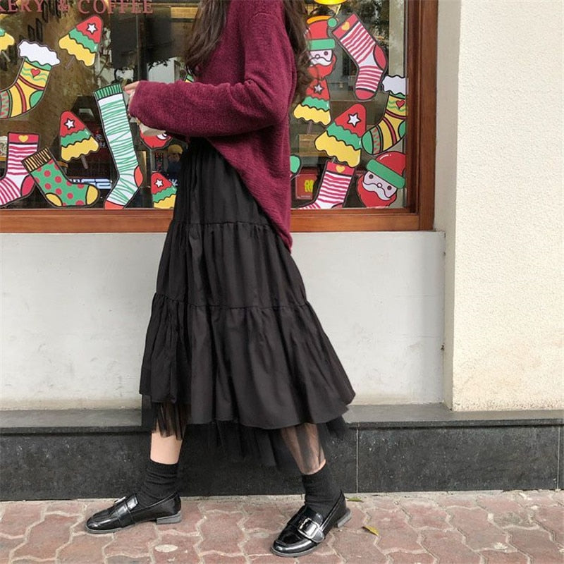 Autumn Lolita High Waist Skirts - Skirts, Trending - Kawaii Bonjour