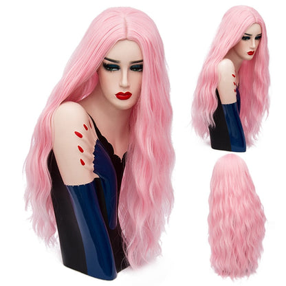 Cosplay Natural Multi Color Long Wavy Wigs