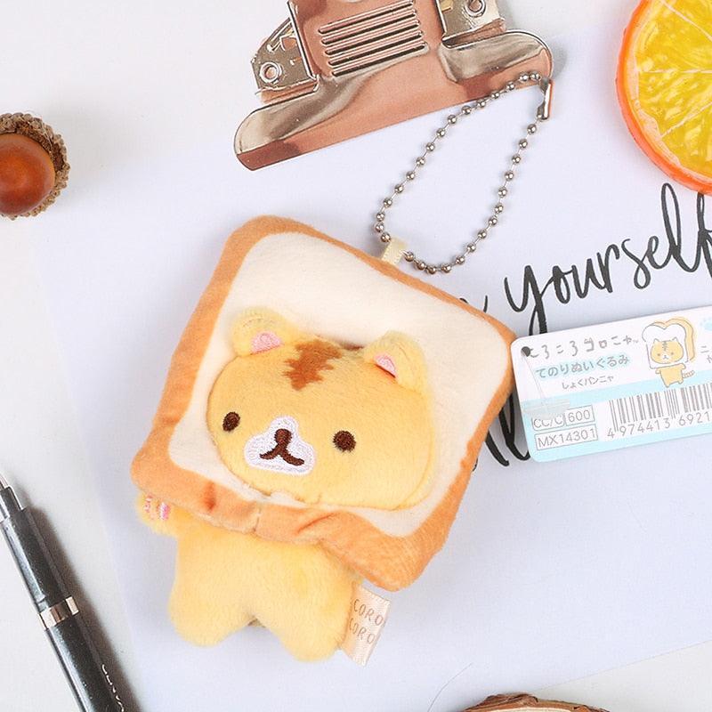 Kawaii Toast Bread Cat Keychain - Keychain, Keychains - Kawaii Bonjour