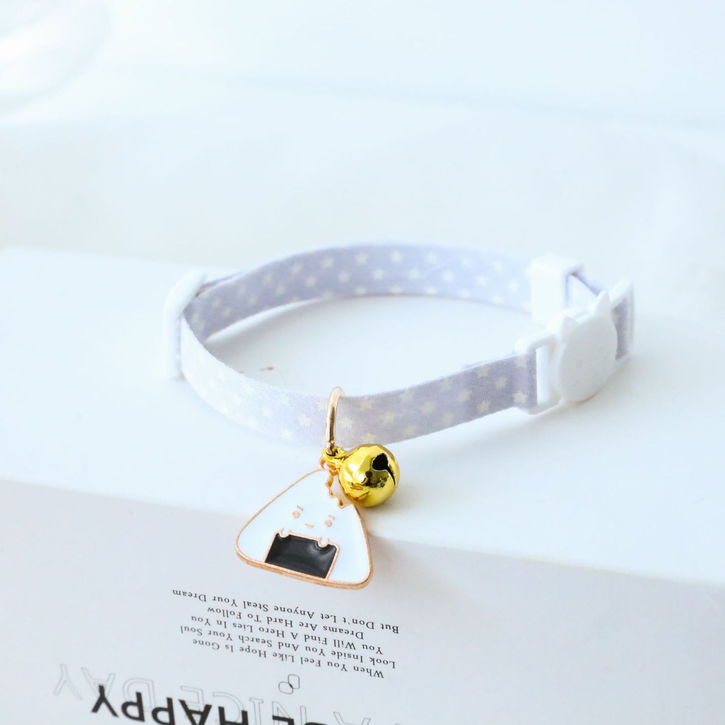 Kawaii Riceball Pendant & Bell Cat Collar