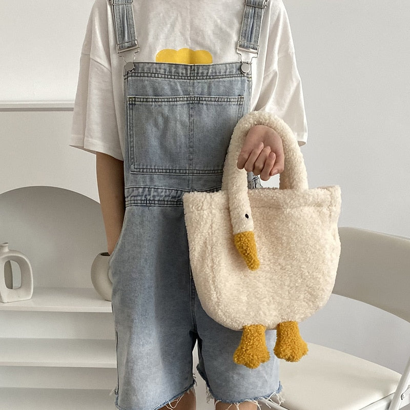 Kawaii Cute Goose Portable Zipper Bag