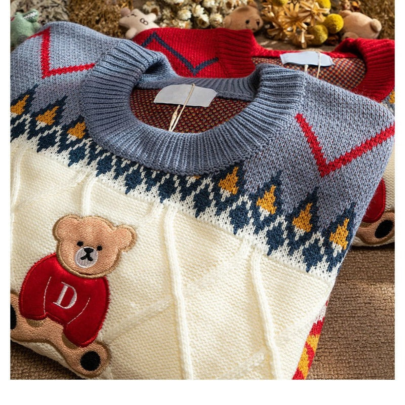 Harajuku Pullover Winter Bear Sweater