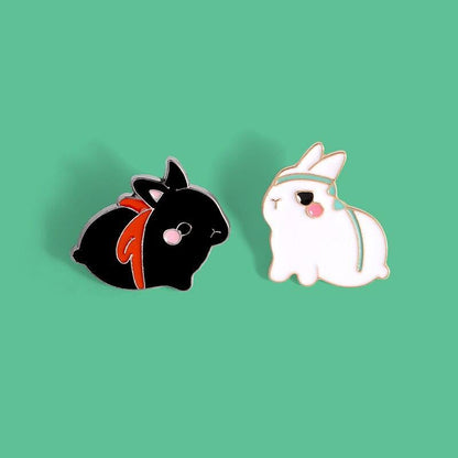 Kawaii Ninja Rabbit Enamel Pins - Enamel Pins - Kawaii Bonjour