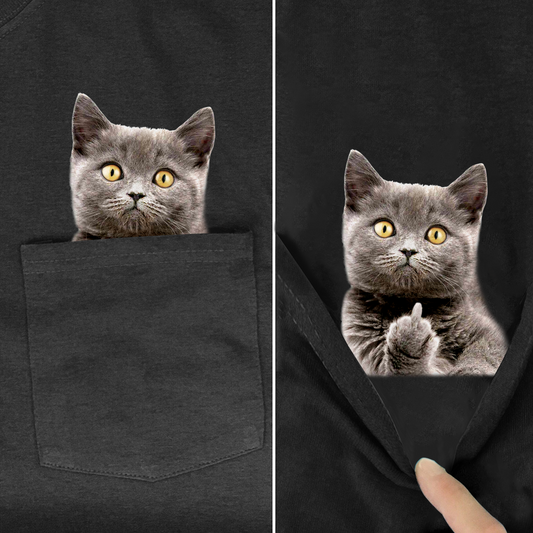 Surprise Pocket Cat T-Shirt 1
