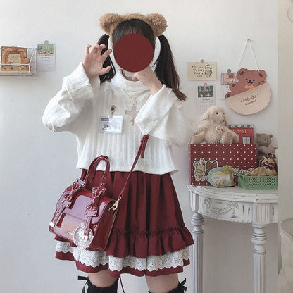 Kawaii Lolita Vintage Mini Skirt