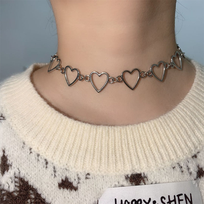 Hollow Sweet Love Heart Necklace