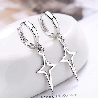 Gothic Punk Style Stars Drop Earrings