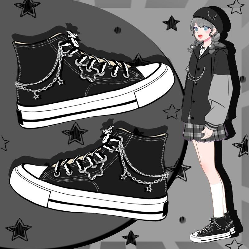 Kawaii Stars Chain Sneakers - Sneakers - Kawaii Bonjour