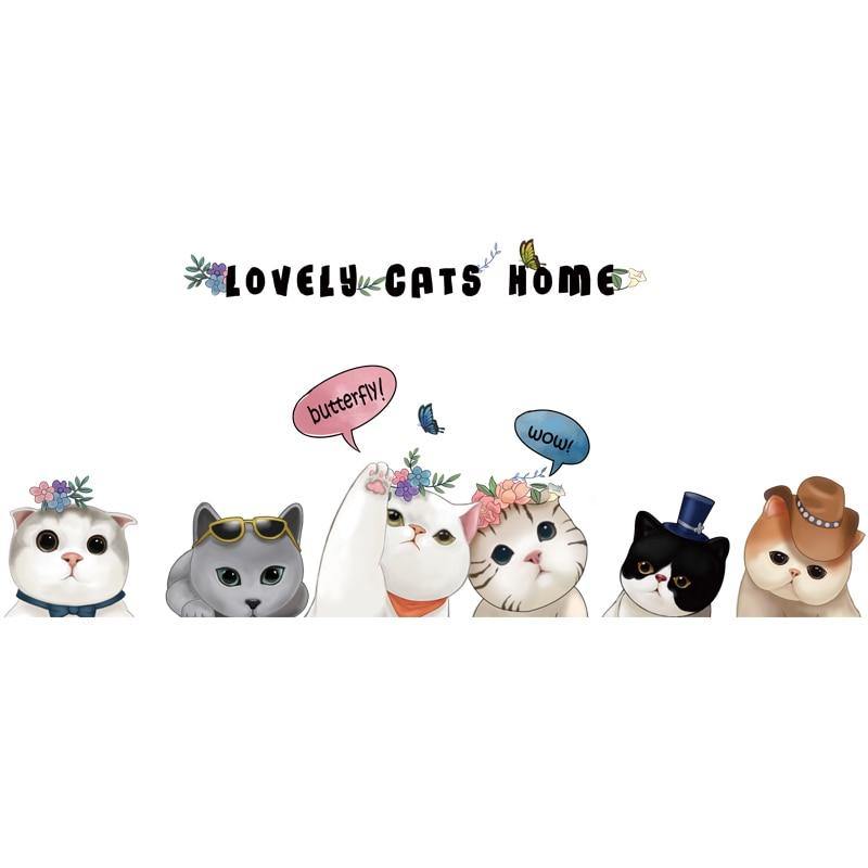 Lovely Cat Home Sticker - Meowhiskers