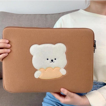 Kawaii Bread Bear iPad & Laptop Sleeve