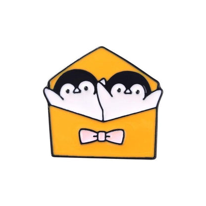 Kawaii Penguin Envelope Enamel Pins - Enamel Pins - Kawaii Bonjour