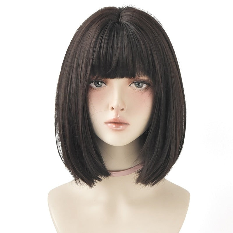 Kawaii Sweet Short Wig With Bangs